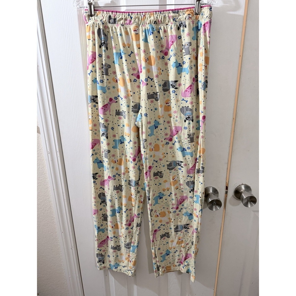 GoodNight Kiss PJ Pajama Dog Lounge Pants Size Large‎ Poly Spandex